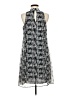 Robert Louis 100% Polyester Graphic Gray Casual Dress Size M - photo 2