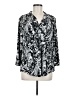 JM Collection Silver 3/4 Sleeve Blouse Size M - photo 1