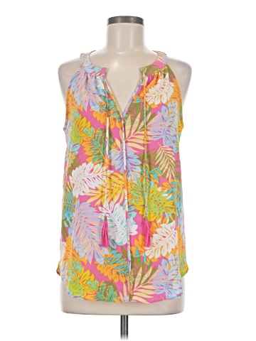 Rose + Olive Sleeveless Blouse (view 1)