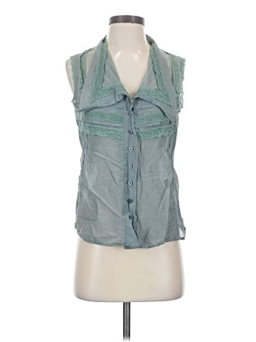 Love Stitch Sleeveless Button-Down Shirt (view 1)
