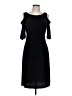 Connected Apparel Solid Black Cocktail Dress Size 10 - photo 1