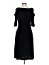Connected Apparel Solid Black Cocktail Dress Size 10 - photo 2