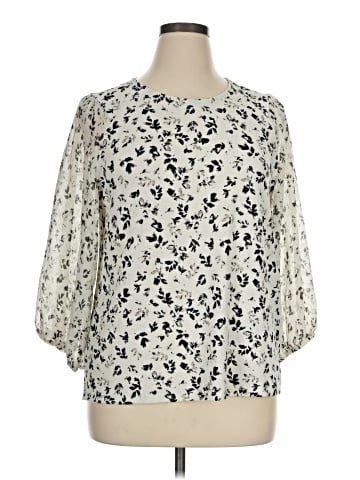 Simply Vera Vera Wang 3/4 Sleeve Blouse (view 1)