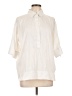 BCBGMAXAZRIA Ivory 3/4 Sleeve Button-Down Shirt Size L - photo 1