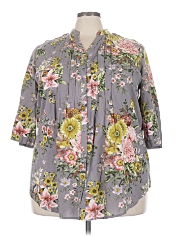 Denim 24/7 3/4 Sleeve Button-Down Shirt (view 1)