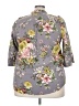 Denim 24/7 100% Cotton Floral Gray 3/4 Sleeve Button-Down Shirt Size 18 - photo 2
