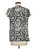 Larry Levine 100% Polyester Silver Short Sleeve Blouse Size M - photo 2