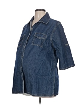 Duo Maternity 3/4 Sleeve Button Down Shirt