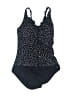 Lascana Polka Dots Black One Piece Swimsuit Size 10 - photo 1