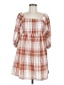 Monteau 100% Polyester Plaid Orange Casual Dress Size M - photo 1
