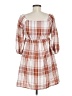 Monteau 100% Polyester Plaid Orange Casual Dress Size M - photo 2