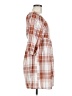 Monteau 100% Polyester Plaid Orange Casual Dress Size M - photo 4