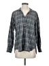 Grayson 100% Cotton Plaid Gray Long Sleeve Button-Down Shirt Size Sm (2) - photo 1