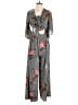 L'Atiste by Amy 100% Polyester Tropical Gray Jumpsuit Size S - photo 1