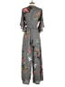 L'Atiste by Amy 100% Polyester Tropical Gray Jumpsuit Size S - photo 2