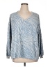 C&C California Animal Print Blue Pullover Sweater Size 2X - photo 1