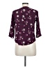 Fun2Fun 100% Rayon Floral Purple 3/4 Sleeve Blouse Size M - photo 2
