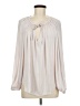 Jennifer Lopez 100% Polyester Ivory Long Sleeve Blouse Size M - photo 1