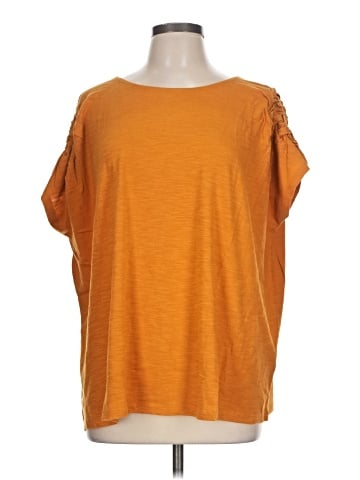 LOGO by Lori Goldstein Short Sleeve Top (view 1)