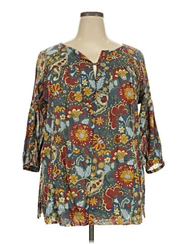 Liz & Co. 3/4 Sleeve Blouse (view 1)