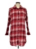 Metropolitan 100% Cotton Plaid Red Long Sleeve Button-Down Shirt Size L - photo 1