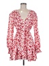 Double Crazy 100% Polyester Floral Red Cocktail Dress Size M - photo 1