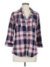 Market and Spruce Plaid Blue 3/4 Sleeve Blouse Size M - photo 1