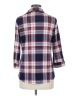 Market and Spruce Plaid Blue 3/4 Sleeve Blouse Size M - photo 2