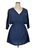 Everly Solid Blue Casual Dress Size XXL (estimated) - photo 1