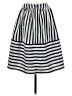 Express 100% Polyester Stripes Silver Casual Skirt Size 6 - photo 2