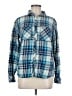 Columbia Plaid Blue Long Sleeve Button-Down Shirt Size M - photo 1