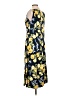 Perceptions Print Yellow Blue Casual Dress Size L - photo 2