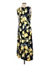 Perceptions Print Yellow Blue Casual Dress Size L - photo 4