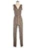 Timing Animal Print Brown Jumpsuit Size M - photo 1