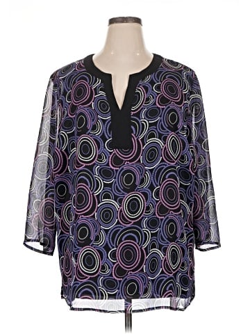 JM Collection 3/4 Sleeve Blouse (view 1)
