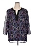 JM Collection 100% Polyester Purple 3/4 Sleeve Blouse Size 20w - photo 1