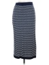 Halogen Chevron-herringbone Blue Casual Skirt Size M - photo 1