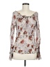 Angie 100% Rayon Gray Long Sleeve Blouse Size M - photo 1