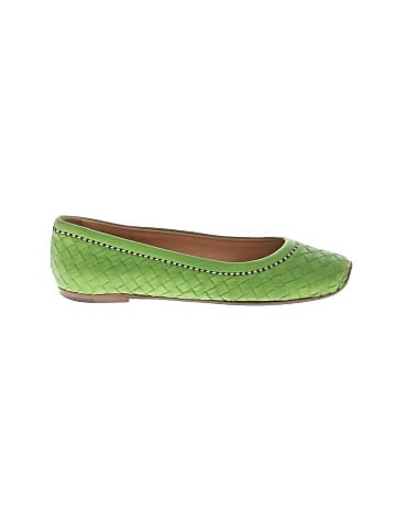 Bottega Veneta Intrecciato Leather Square Toe Flats (view 1)
