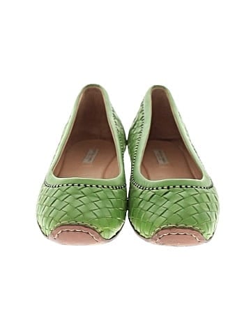 Bottega Veneta Intrecciato Leather Square Toe Flats (view 2)