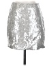 Bar III 100% Nylon Metallic Silver Formal Skirt Size S - photo 1