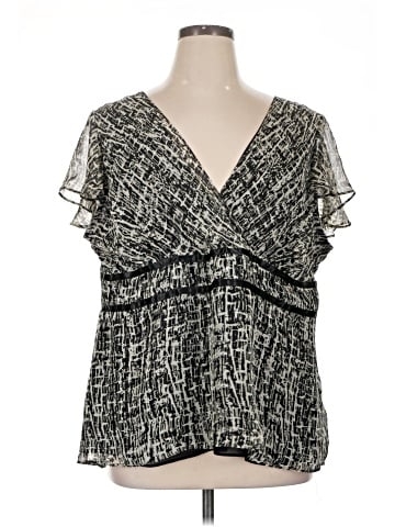 Lane Bryant Outlet Short Sleeve Blouse (view 1)