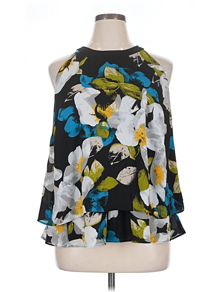 Pre-owned Worthington Sleeveless Blouse In Blue