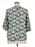 Fun2Fun 100% Rayon Green 3/4 Sleeve Blouse Size 1X - photo 2