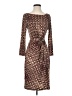 Anne Klein Print Brown Cocktail Dress Size S - photo 1