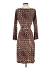 Anne Klein Print Brown Cocktail Dress Size S - photo 2