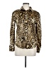 LC Lizette Collection Animal Print Gold Long Sleeve Blouse Size M - photo 1