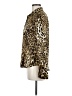 LC Lizette Collection Animal Print Gold Long Sleeve Blouse Size M - photo 5
