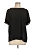 Everleigh 100% Polyester Black Short Sleeve Blouse Size L - photo 1