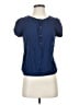 Zara Basic 100% Viscose Blue Short Sleeve Blouse Size S - photo 1